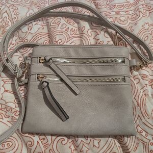 Faux leather crossbody purse